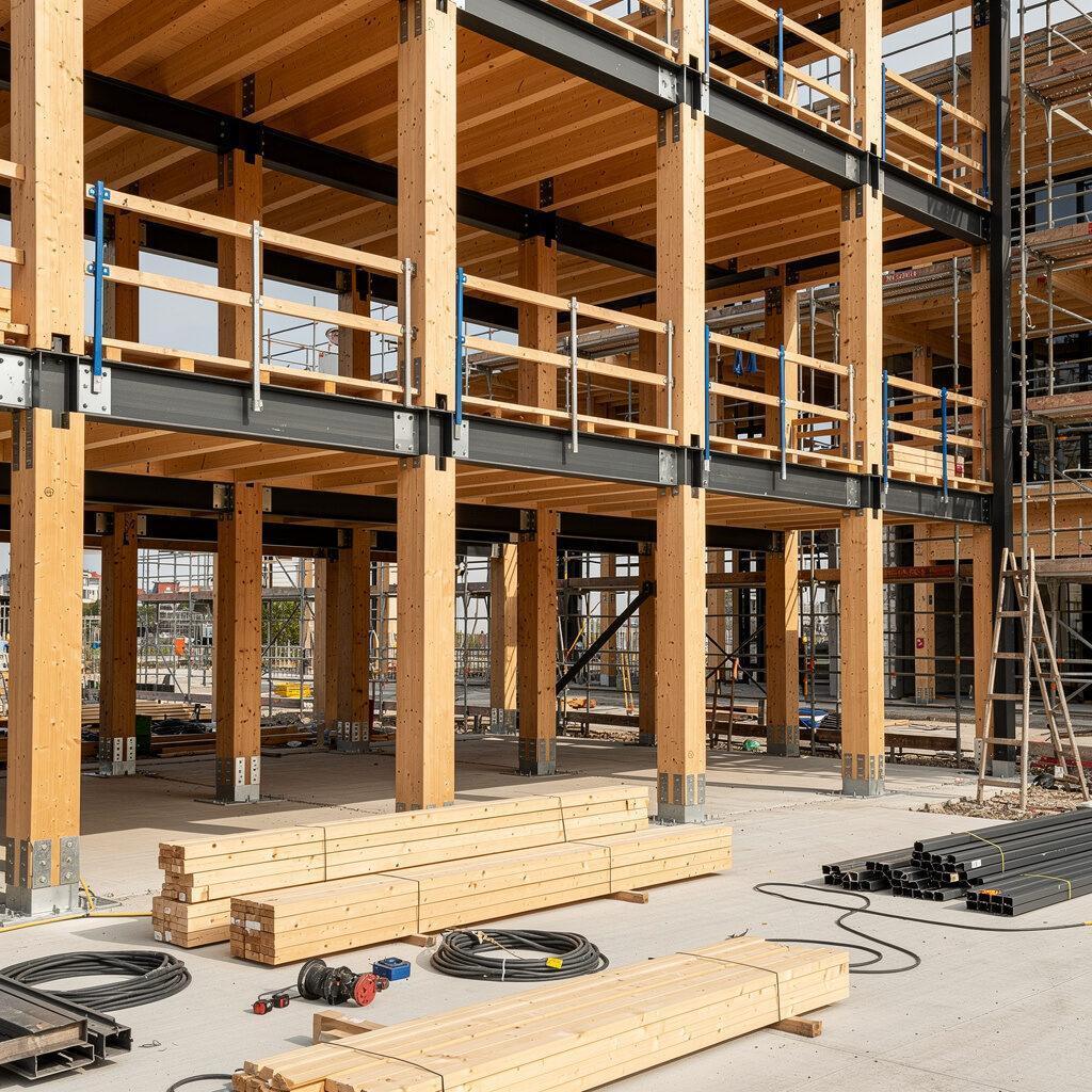 Holzbau und Stahlbau Konstruktion in %ORT%